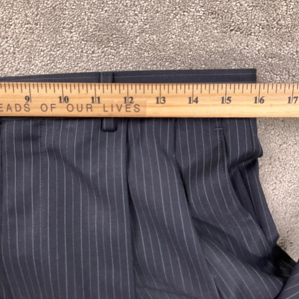 Chaps Suit Mens 38R Navy Blue Pinstripe‎ Classic Career Party Wool